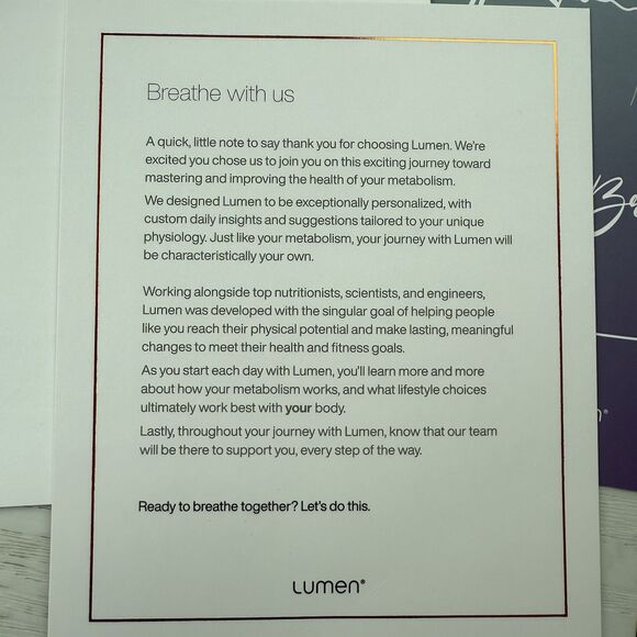 Lumen Metabolism Tracker, Original Box and Accessories No Carry Case Weight Loss - Picture 12 of 13